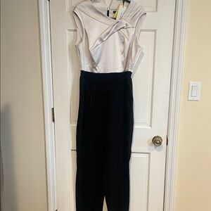 Karen Millen White and Black Jumpsuit